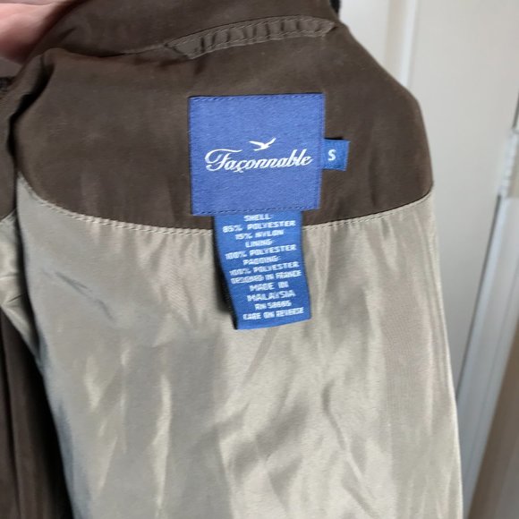 Faconnable Quilted Two-Way Zipper Vest Brown ~ Size S - Picture 6 of 6